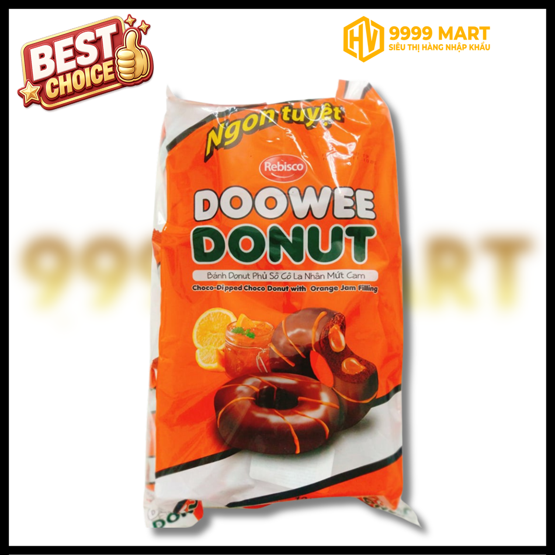  Bánh Donut Vị Socola Cam 348g 