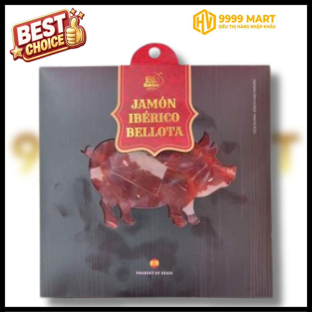  Thịt Heo Iberico Ướp Muối Bellota Đùi Sau Cắt Lát 100g 