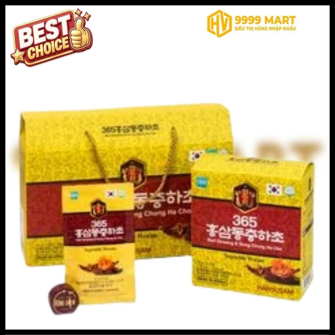  Nước Sâm Đông Trùng Hansusam 365 (60 Gói) - Hàn Quốc 