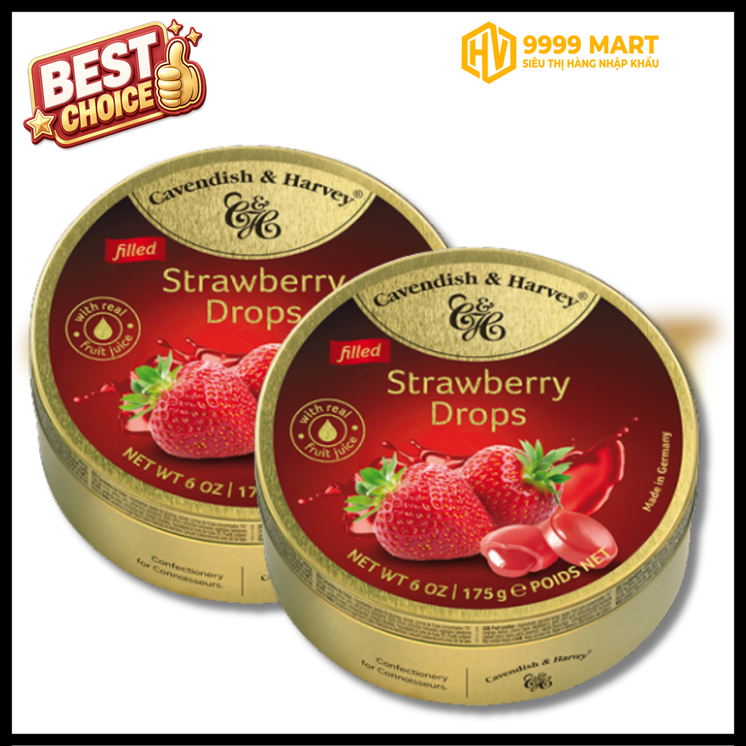  Kẹo Trái Cây C&H Strawberry 175g - Đức 