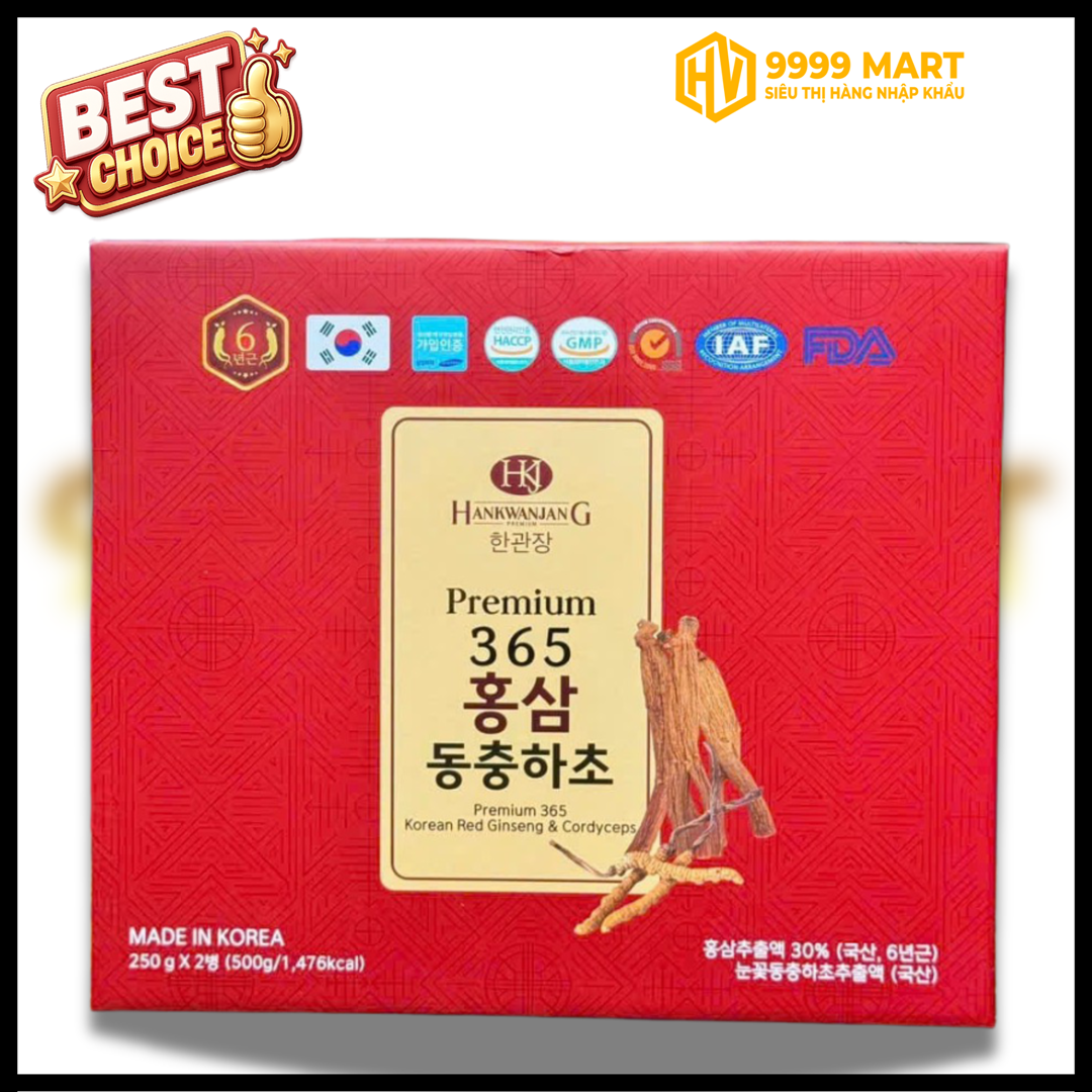  Cao Hồng Sâm Đông Trùng 365 (240Gx2) - Hàn Quốc 