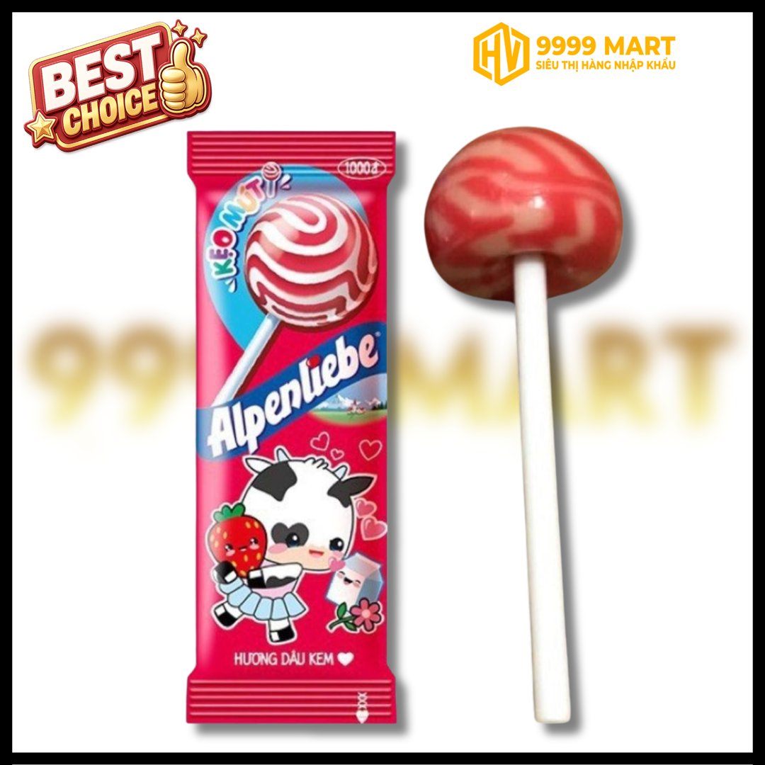  Kẹp Mút Sữa Alpenliebe Kem Dâu 10gr 