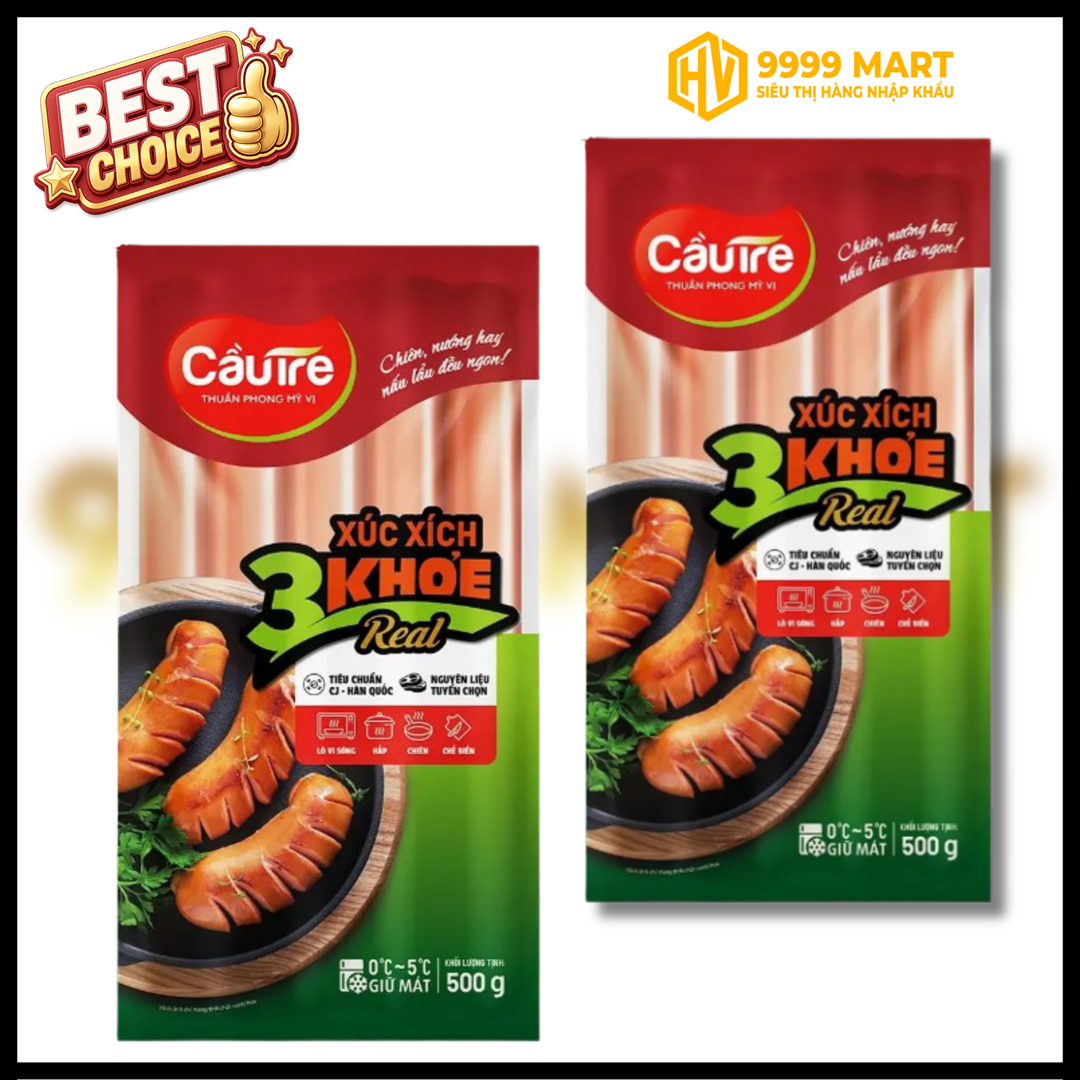  Xúc Xích 3 Khỏe Cầu Tre 500g 