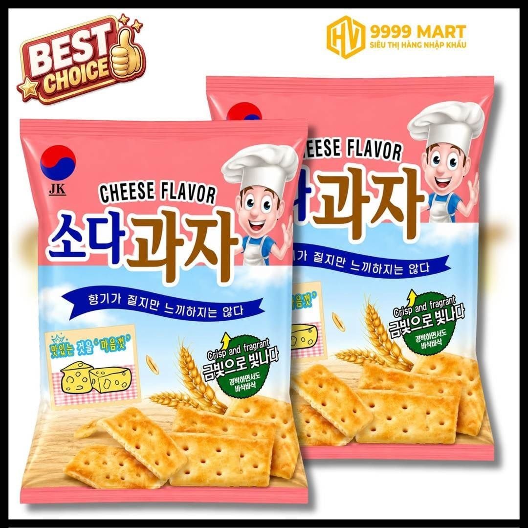  Bánh Quy Soda Ăn Kiêng Vị Phô Mai Jk Hàn Quốc 420g 