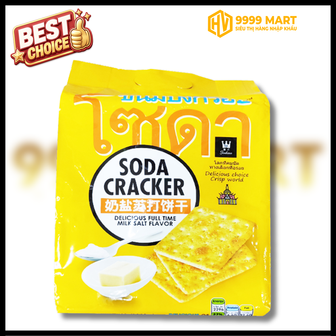  Bánh Quy Soda Cracker Sữa Mặn (Vàng) 400g - Thái Lan 
