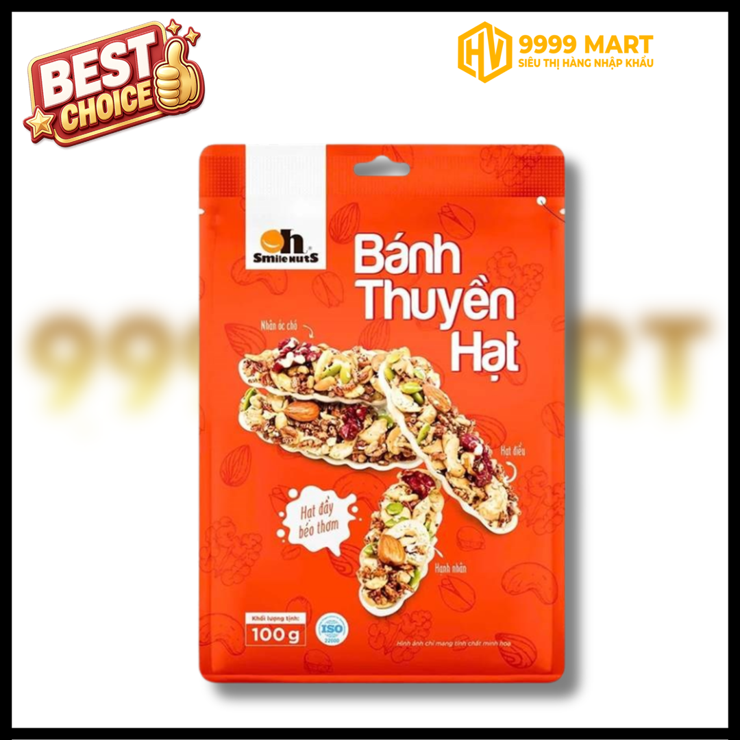  Bánh Thuyền Hạt Dinh Dưỡng Oh Smile Nuts 100g 