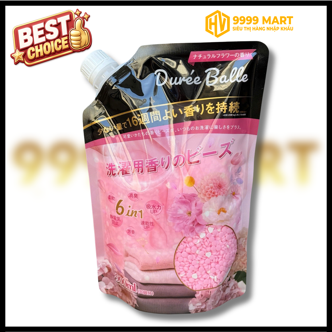  Viên Xả Vải Khô Duree Balle Hương Nước Hoa Hồng Dạng Túi 900ml 