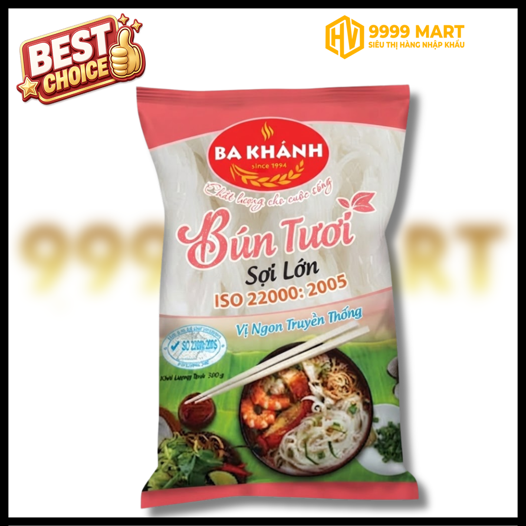  Bún Tươi Sợi Lớn 300g - Ba Khánh 
