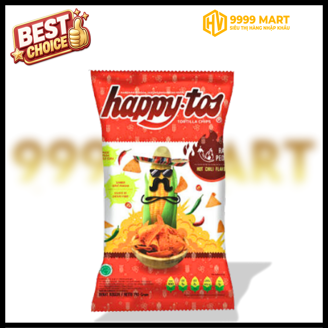  Snack Bắp Happy Tos Vị Cay Ngọt 140g - Indonesia 