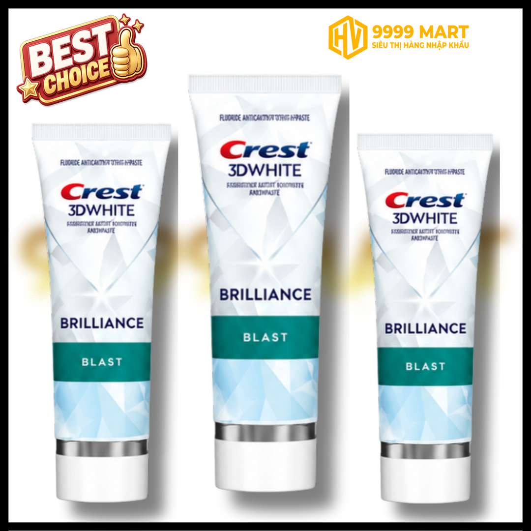  Kđr Crest 3d White Brilliance Blast 130g - Mỹ 