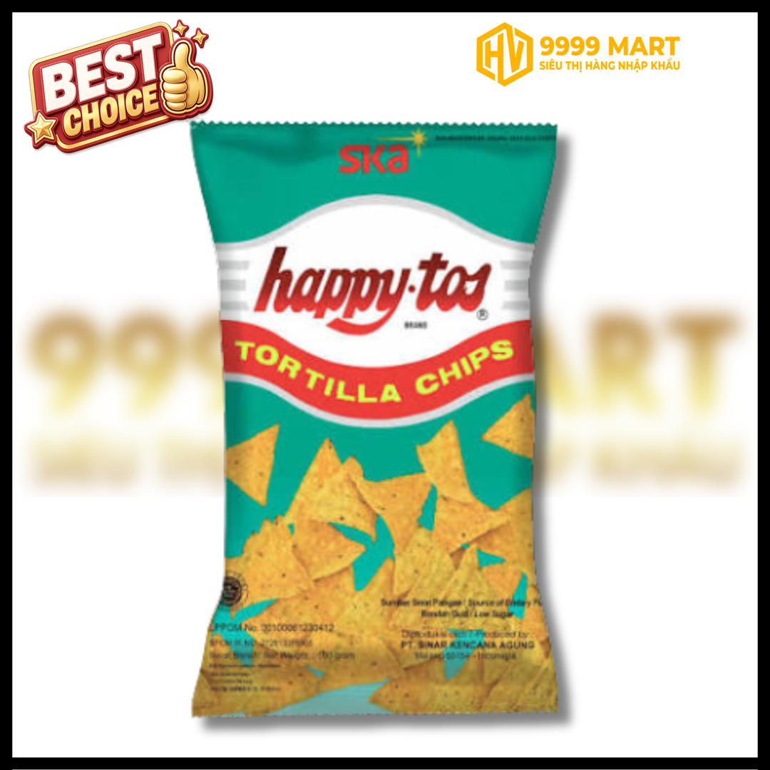  Snack Bắp Happy Tos Vị Phô Mai Cheddar 160g - Indonesia 