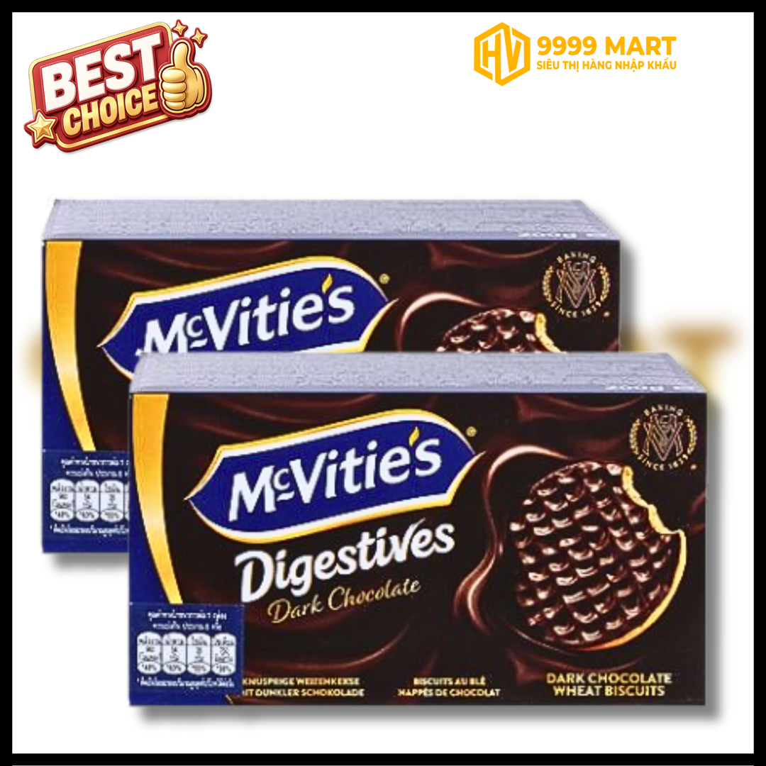  Bánh Quy Lúa Mì Socola Đen Mc Vities Digestive 200g 