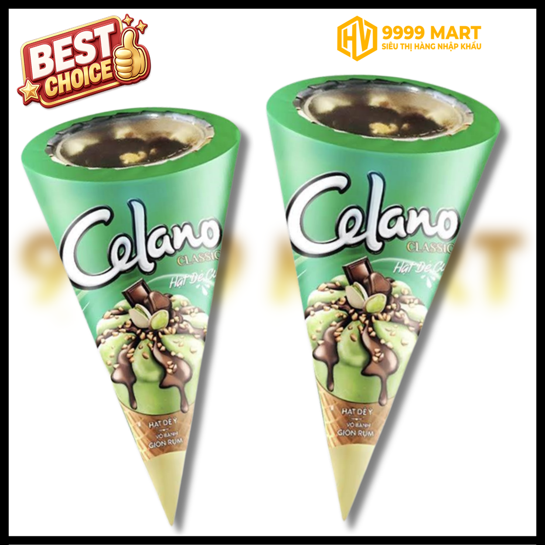  Kem Celano Ốc Quế Hạt Dẻ Cười 66g 