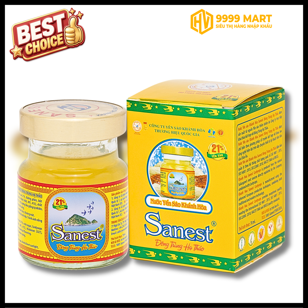  Nước Yến Khánh Hoà Sanest Nhân Sâm (70ml) 