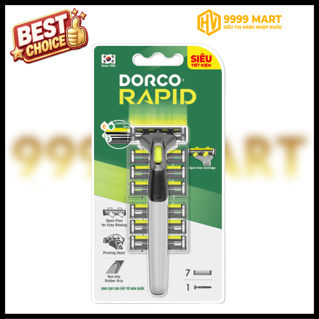  Dao Cạo Râu Dorco Kèm 7 Đầu Thay (Tna4007 - b) 