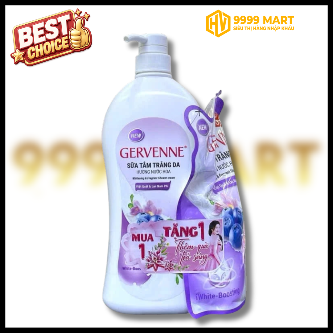  Gervenne Sữa Tắm Việt Quất & Lan Nam Phi 1,2 Lít 