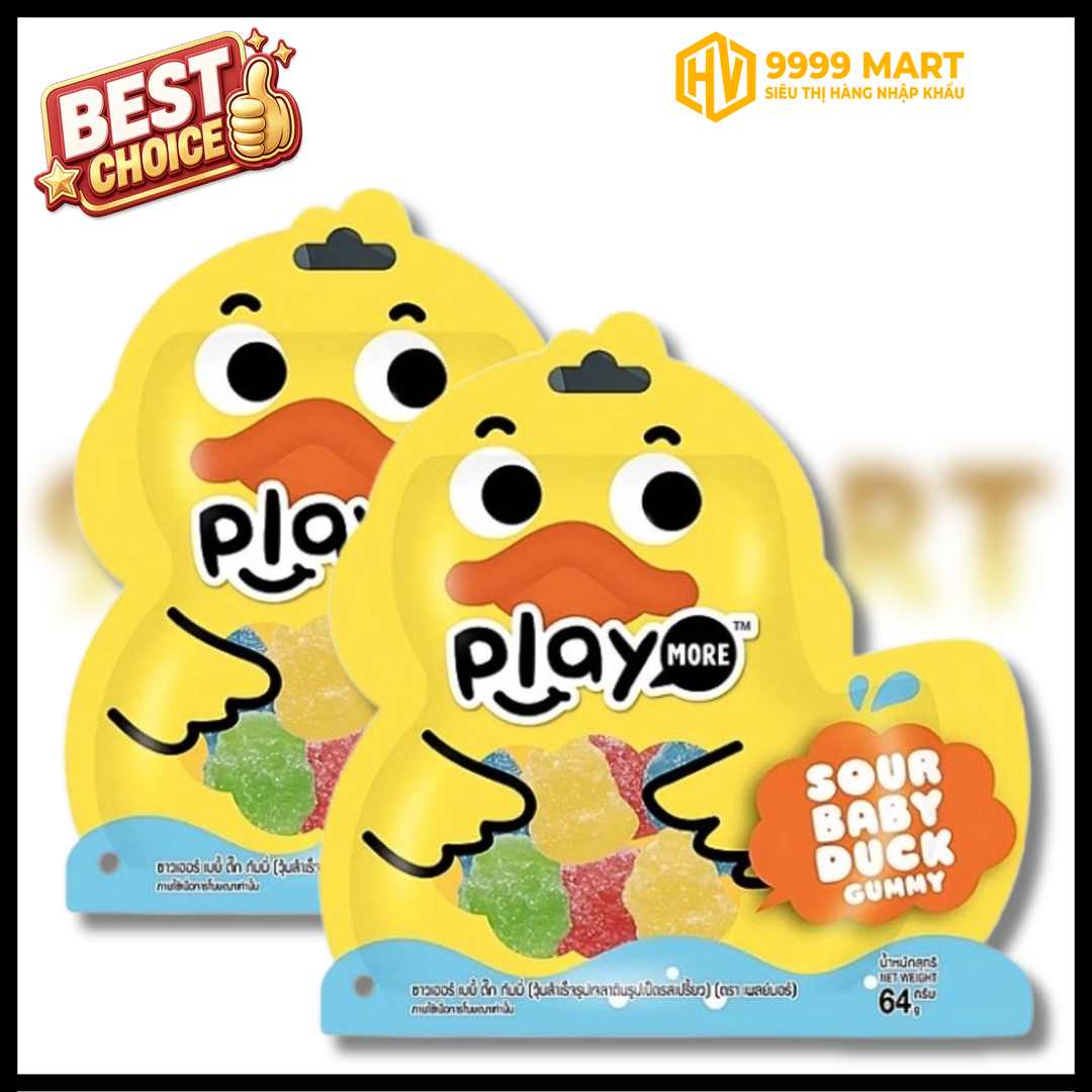  Kẹo Dẻo Hình Vịt Playmore 64g - Thái Lan 