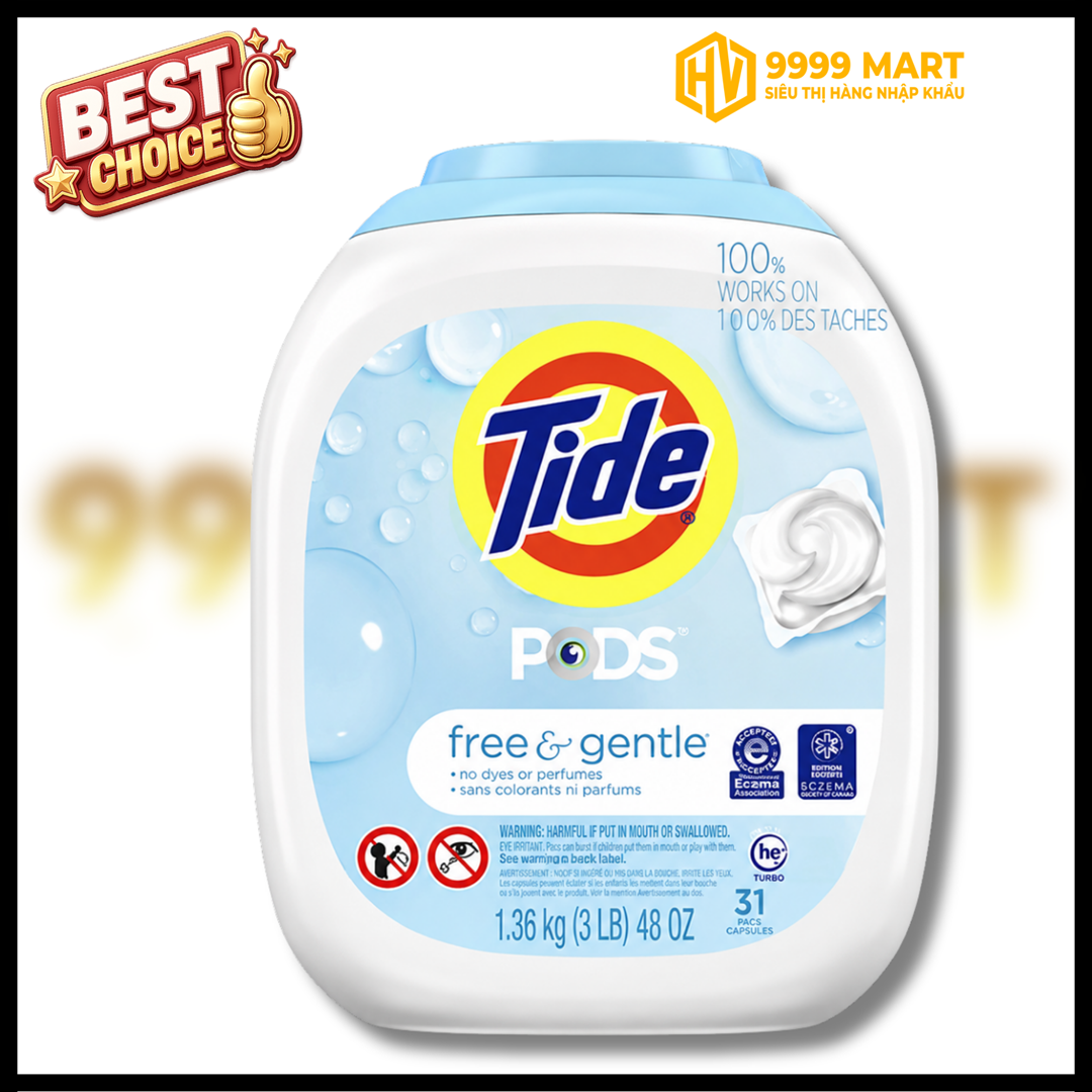  Viên Giặt Tide Màu Trắng 