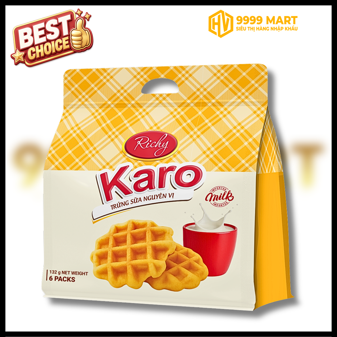  Bánh Karo Trứng Sữa Nguyên Vị 132g - Việt Nam 