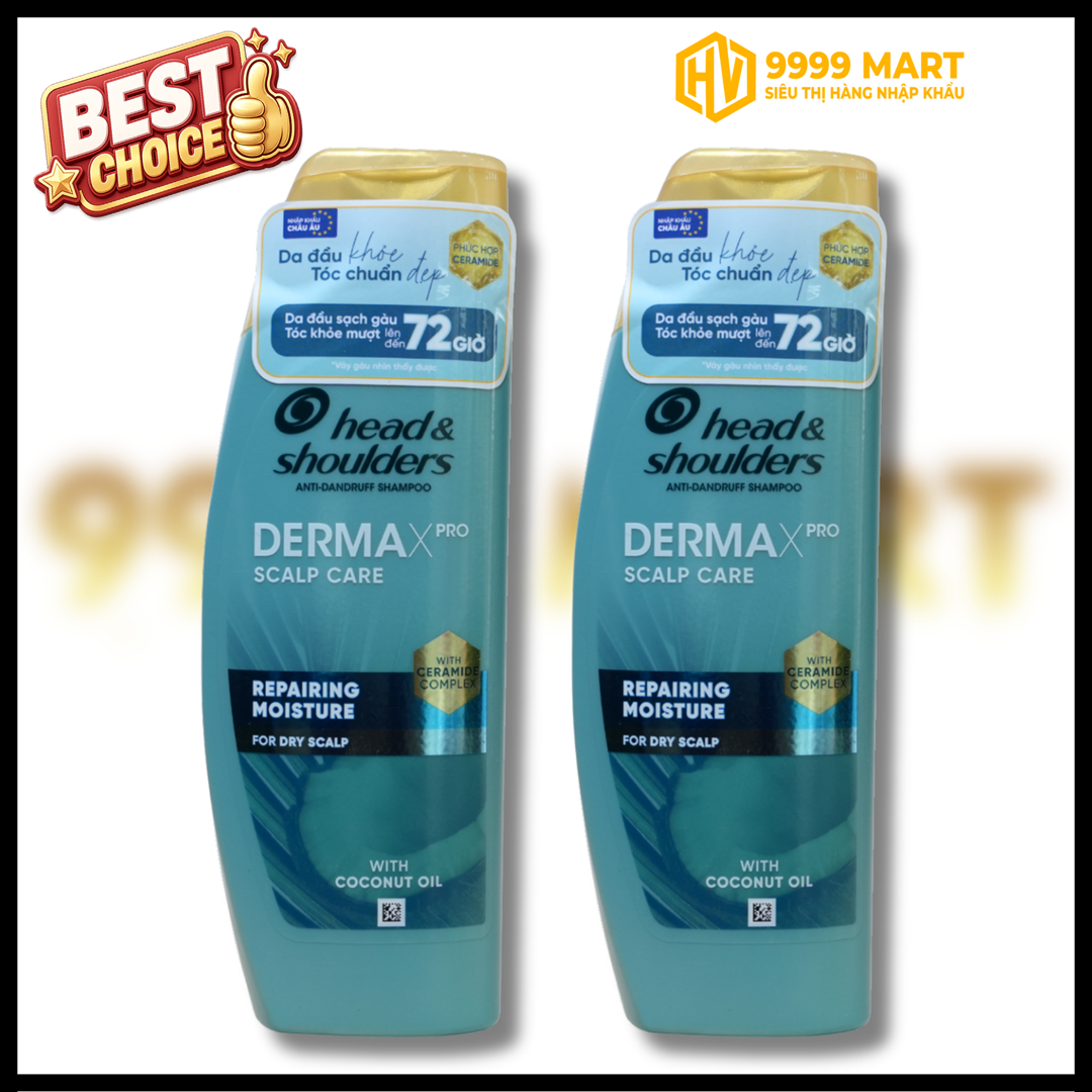  Dầu Gội Head & Shoulders Derma X Pro Scalp Care Dầu Dừa 370ml 