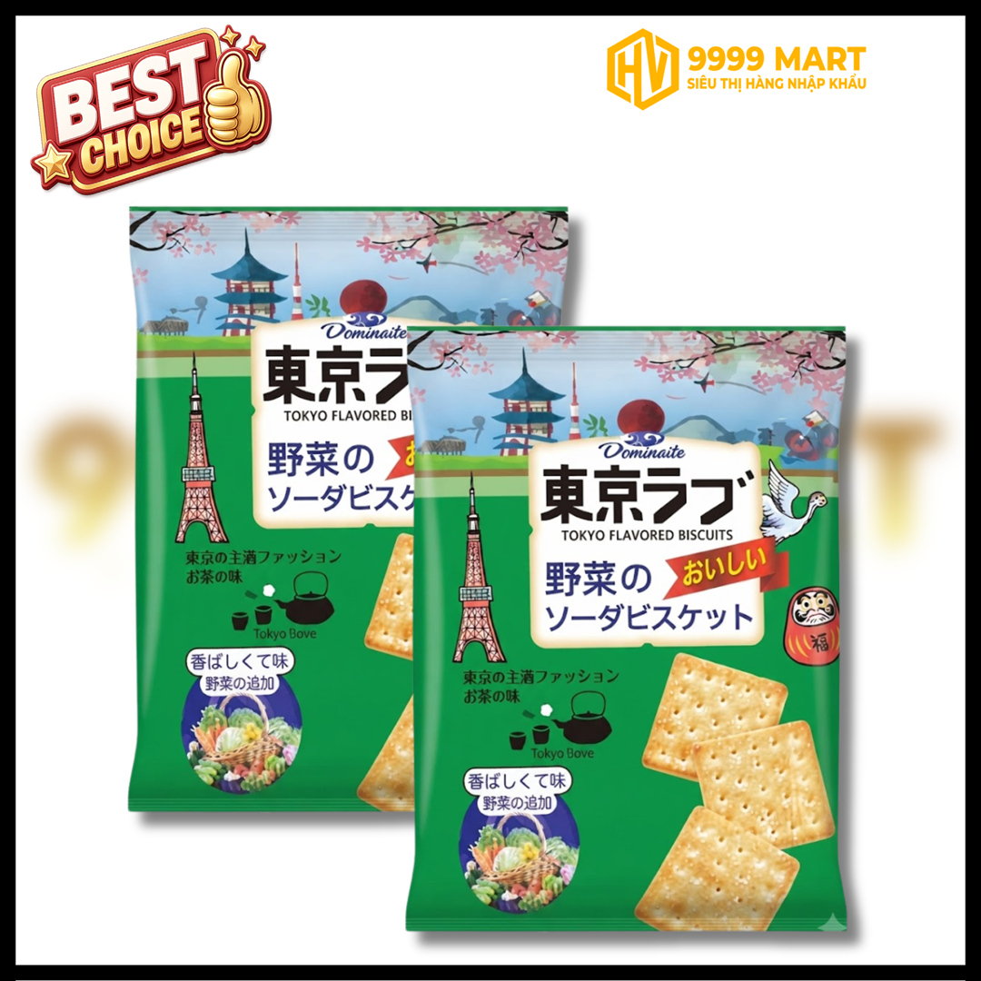  Bánh Quy Soda Ăn Kiêng Vị Mặn Rau Củ Tokyo 420g 