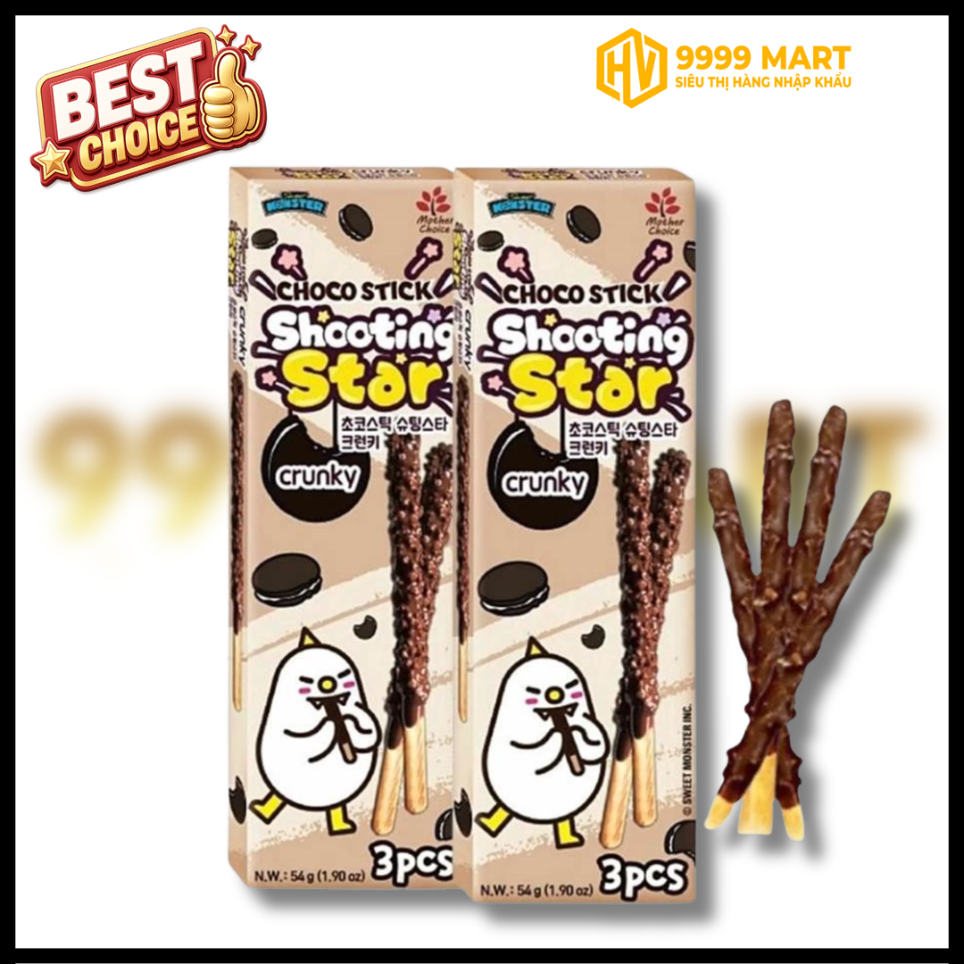  Bánh Que Socola Shooting Star Gạo Giòn 54g 