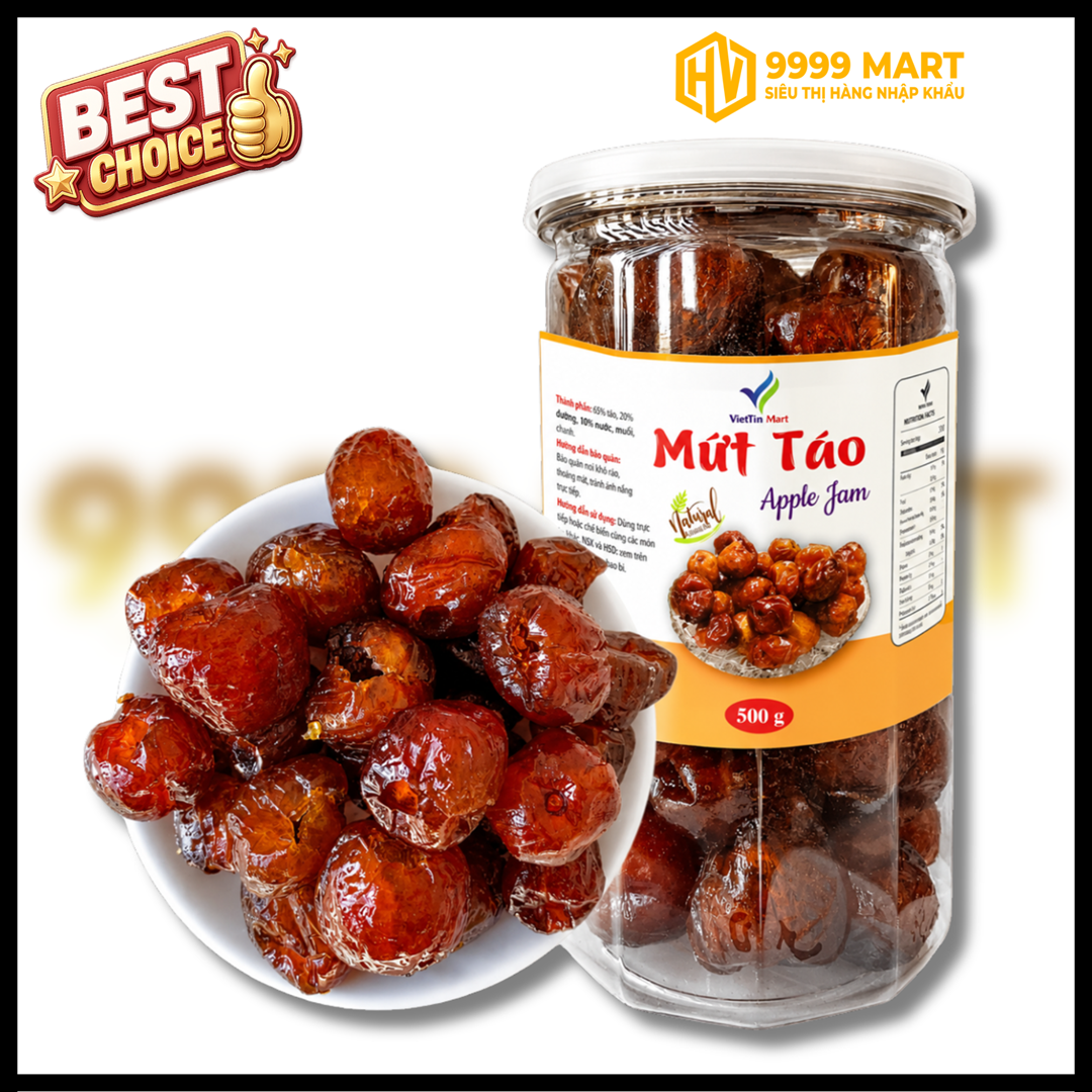  Mứt Táo Sấy Dẻo Gừng 500g 