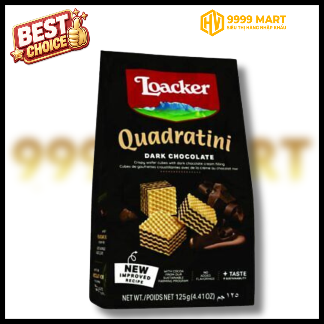  Bánh Xốp Loacker Quadratini Chocolate 250g - Ý 