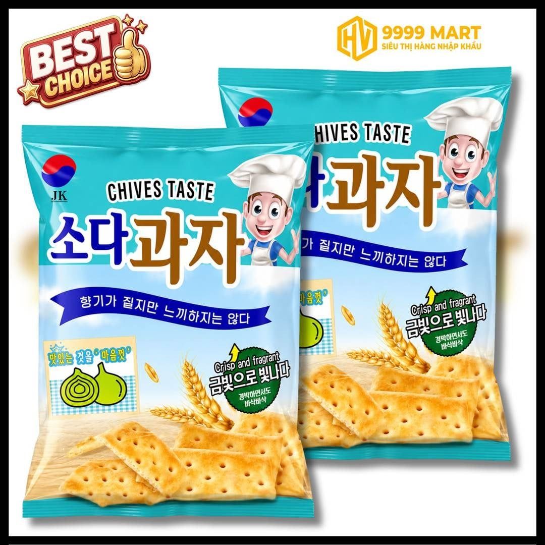  Bánh Quy Soda Ăn Kiêng Vị Hành Jk Hàn Quốc 420g 