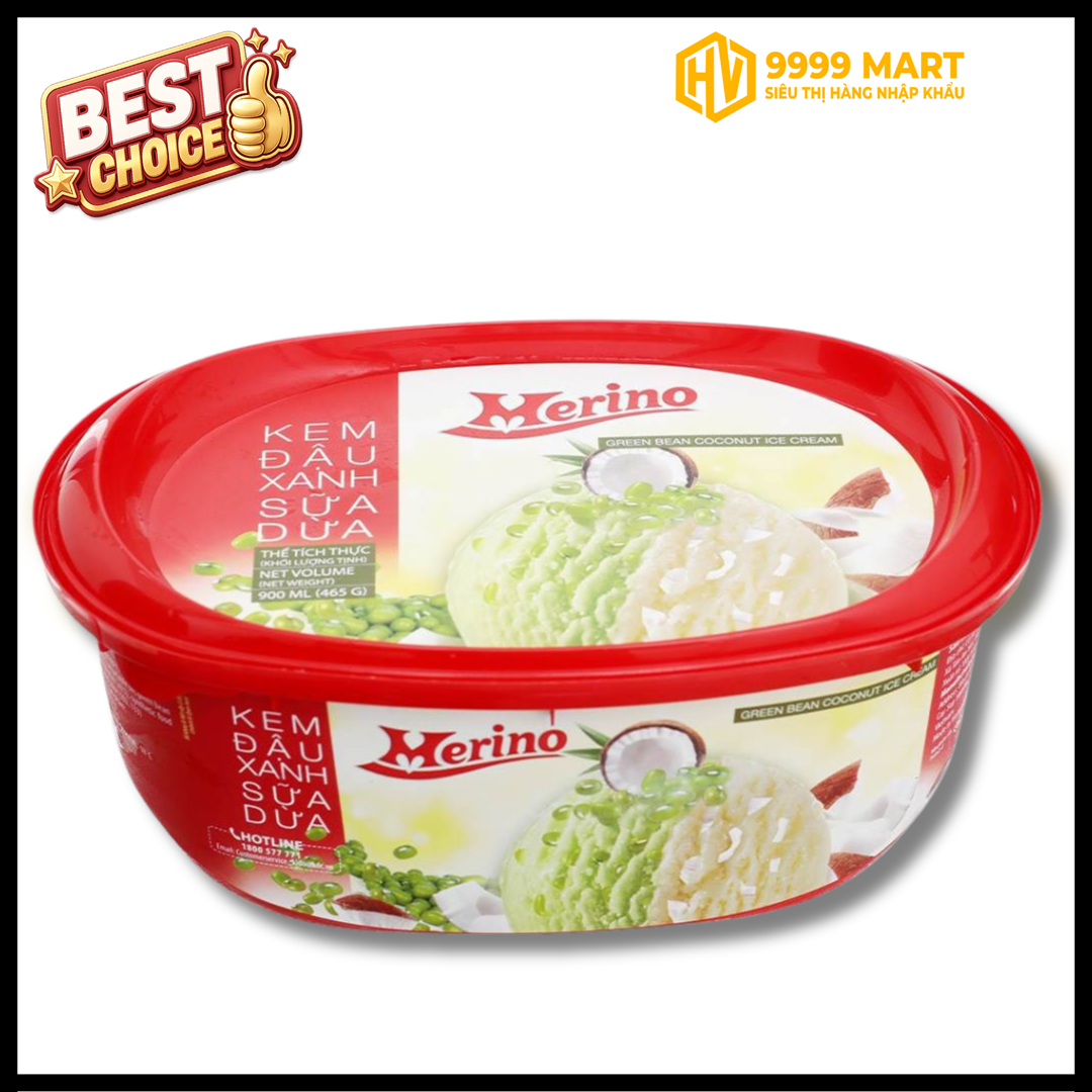  Kem Merino Đậu Xanh & Sữa Dừa 900ml 