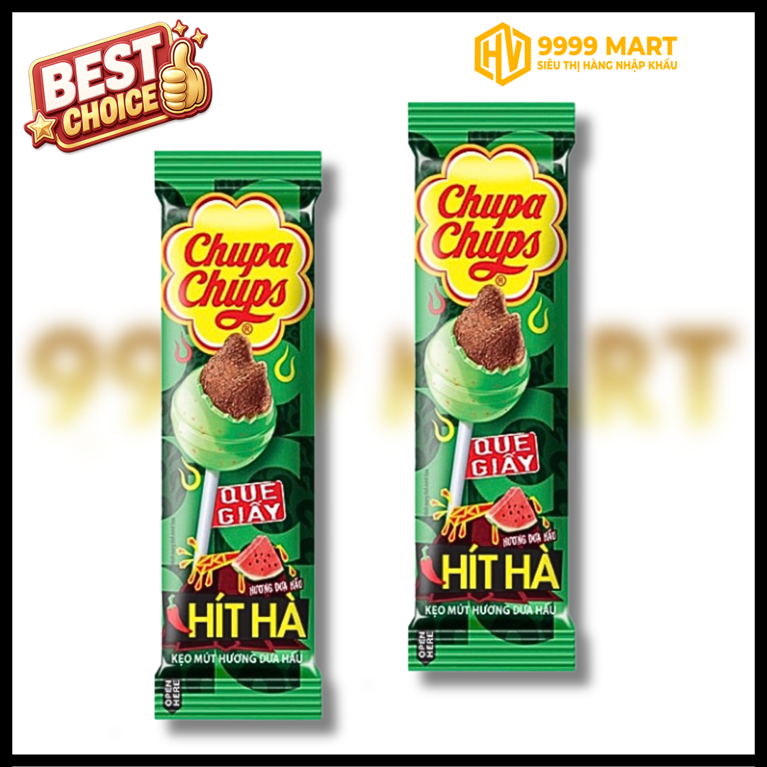  Kẹo Mút Gum Chupa Chups Dưa Hấu 12gr 