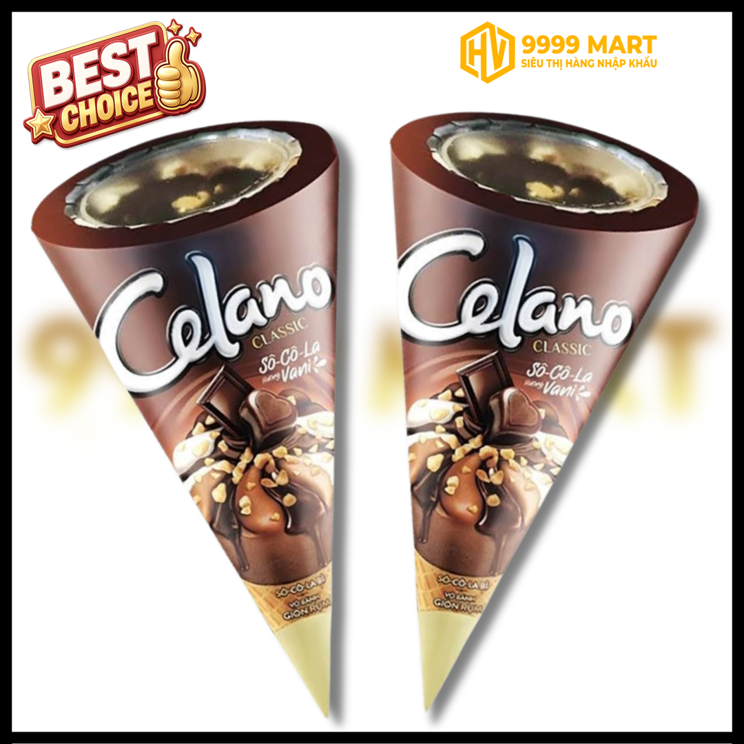  Kem Celano Ốc Quế Socola Hương Vani 66g 