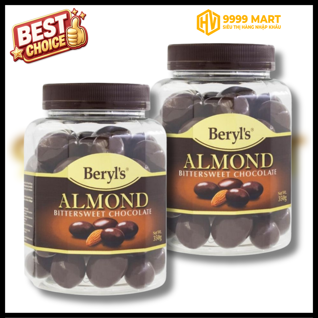  Socola Beryl's Almond Dark Hộp 310g - Malaysia 
