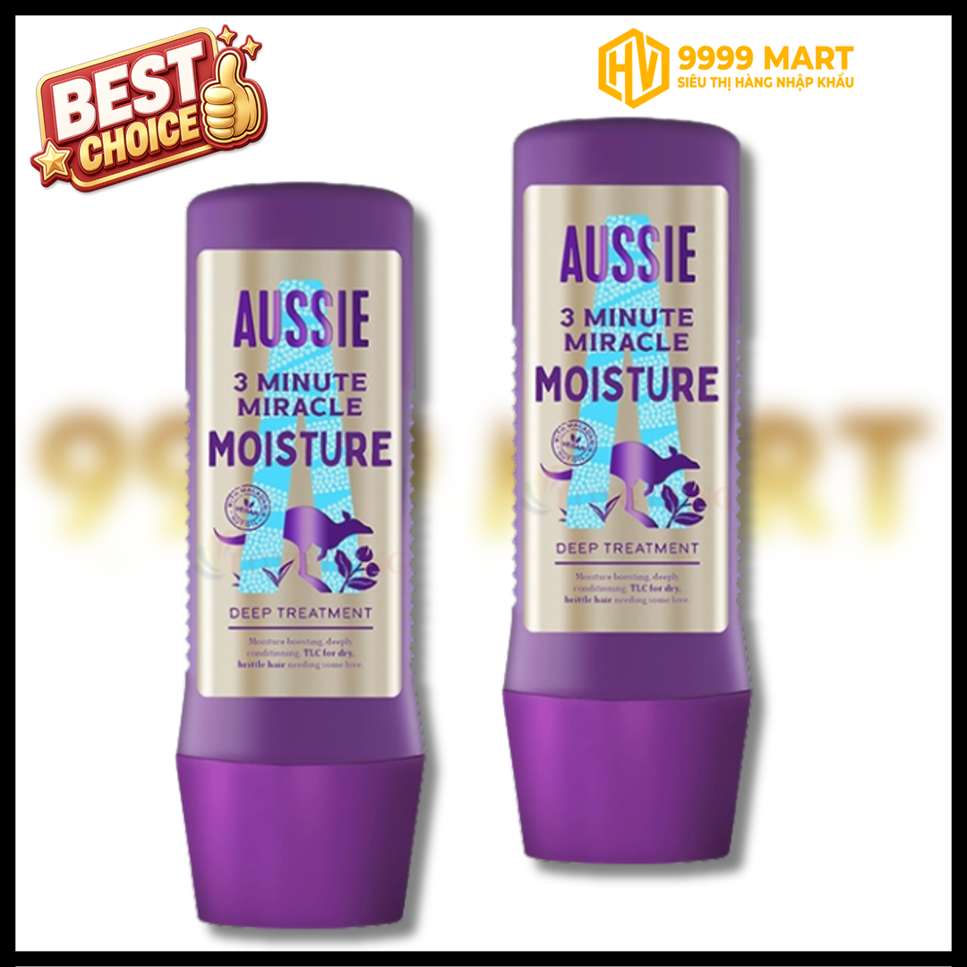  Dầu Xả Aussie 3 Minute Miracle Moisture Deep Treatment 225ml - Pháp 