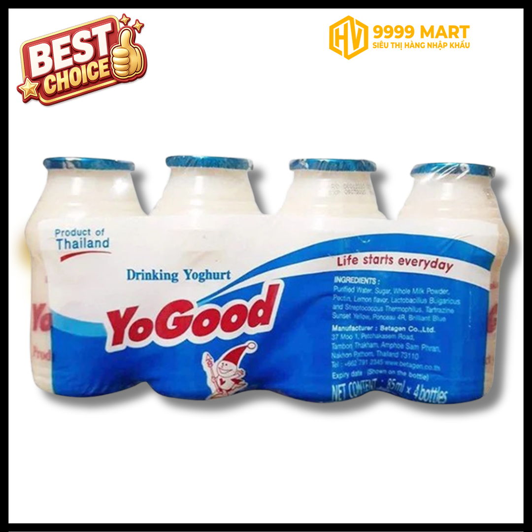  Sữa Chua Uống Tiệt Trùng Yogood Hương Tự Nhiên 85ml - Thái Lan 