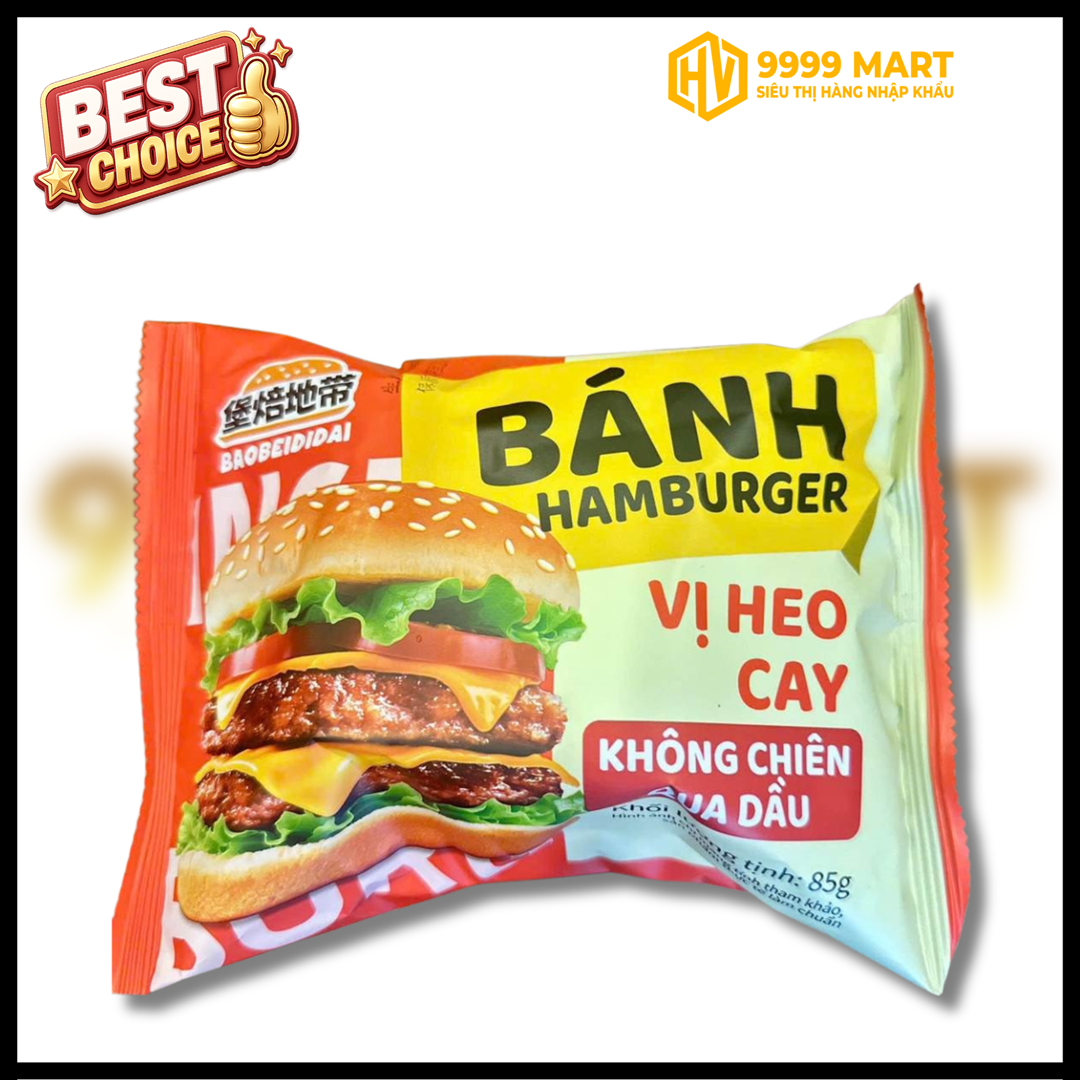  Bánh Hamburger Vị Heo Cay 