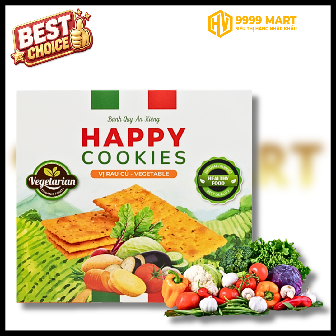  Bánh Quy Ăn Kiêng Happy Vị Rau Củ 250g - VN 
