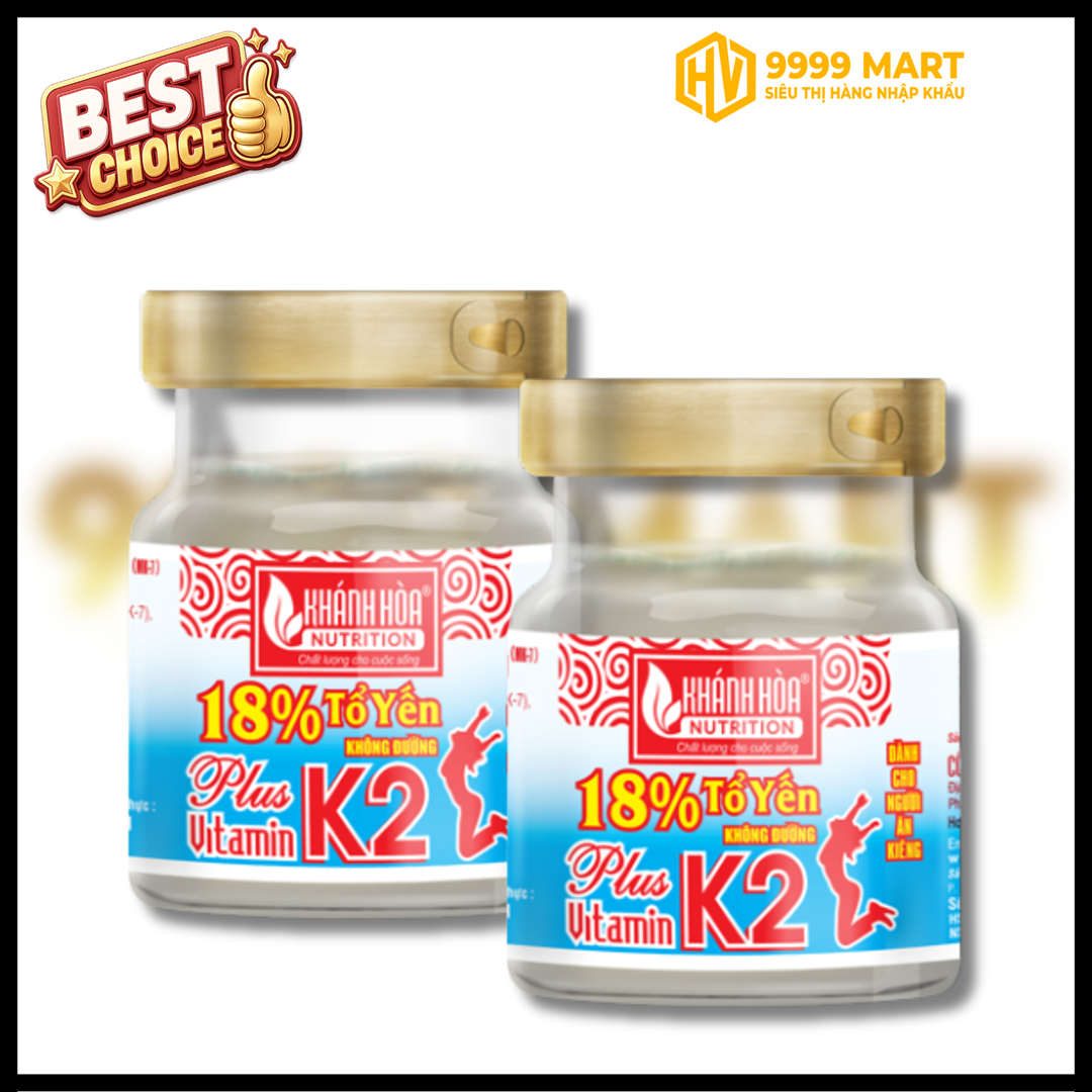  18% Tổ Yến Plus Vitamin K2 Không Đường (6x70ml) 