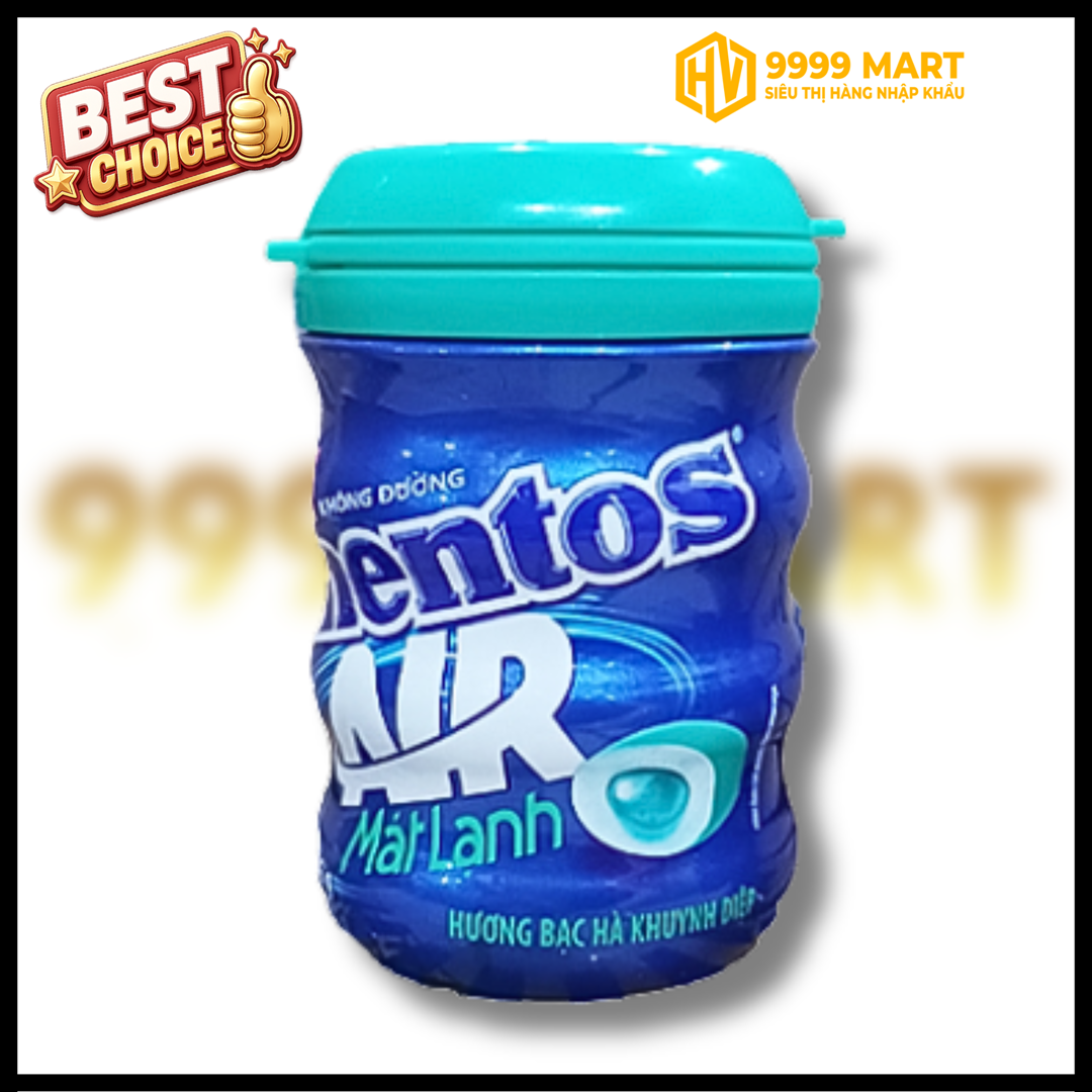  Kẹo Gum Mentos Hương Bạc Hà Khuynh Diệp 61.25g 