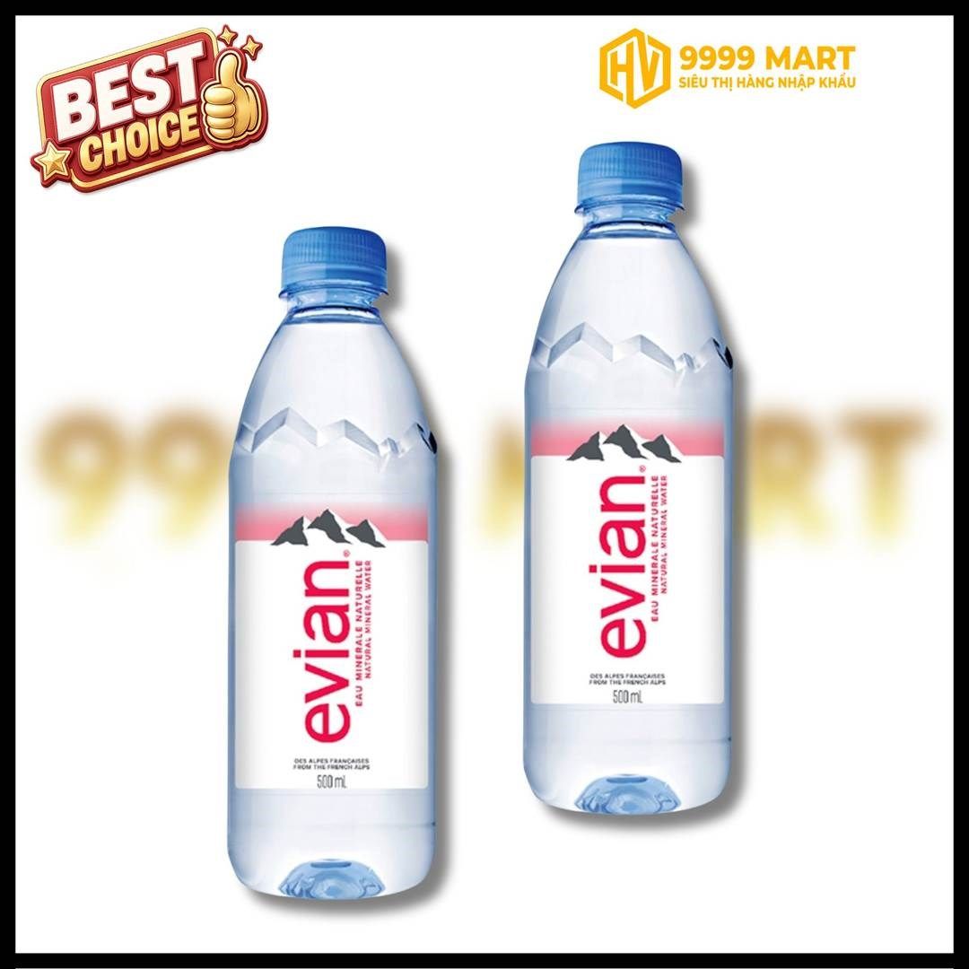  Nước Khoáng Evian Chai Nhựa 500ml - Pháp 