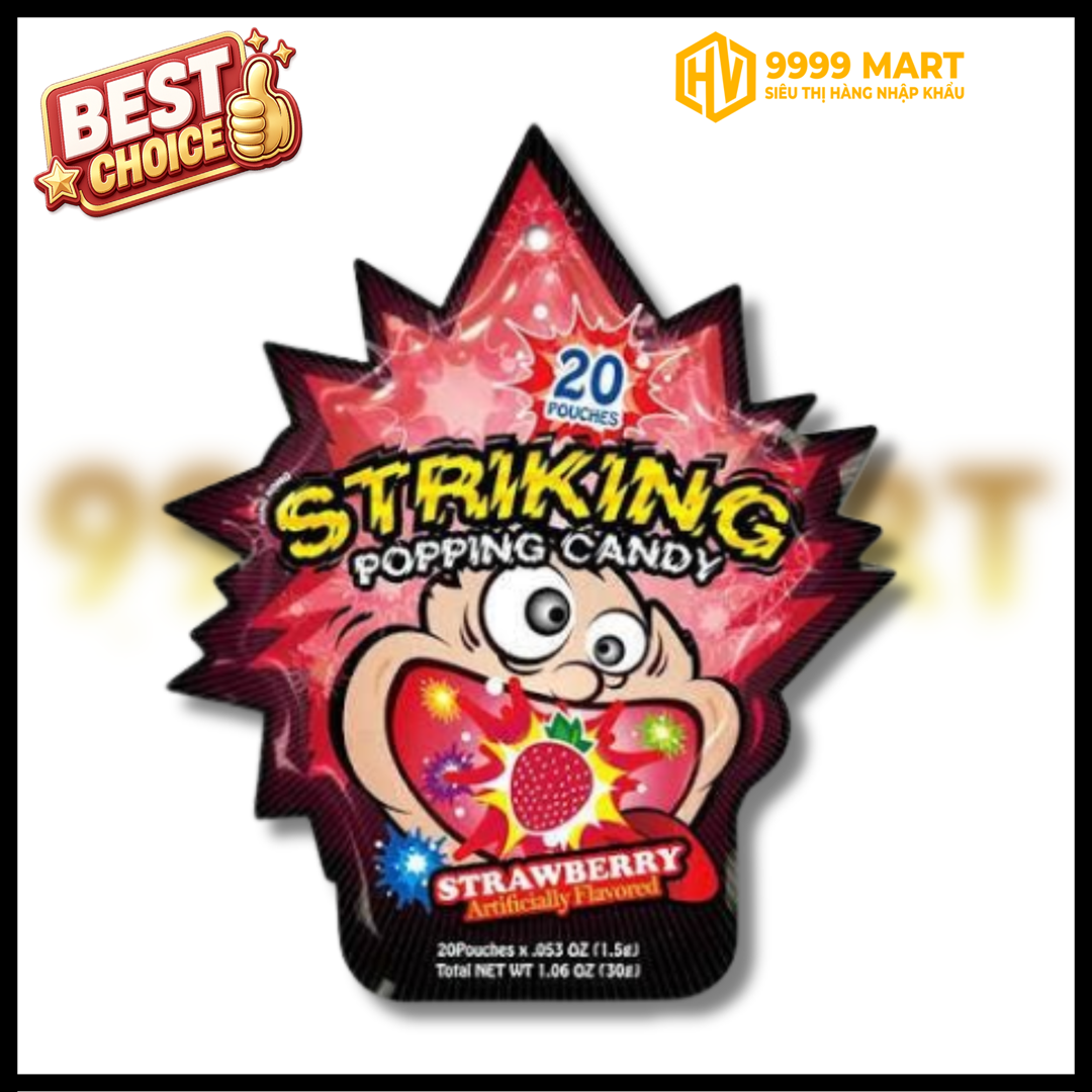 Kẹo Mút Nổ Striking Hương Dâu Tây 13.8g 