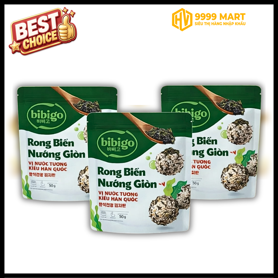  Rong Biển Nướng Giòn Trộn Chà Bông Ức Gà Bibigo 45g 