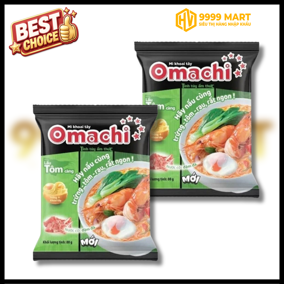  Mì Khoai Tây Omachi Hương Vị Lẩu Tôm Càng 80g 