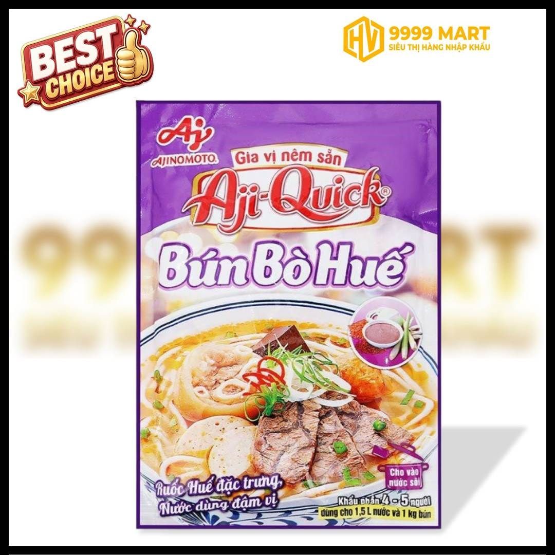 Gia Vị Nêm Sẵn Nấu Bún Bò Huế Aji-Quick 59g 