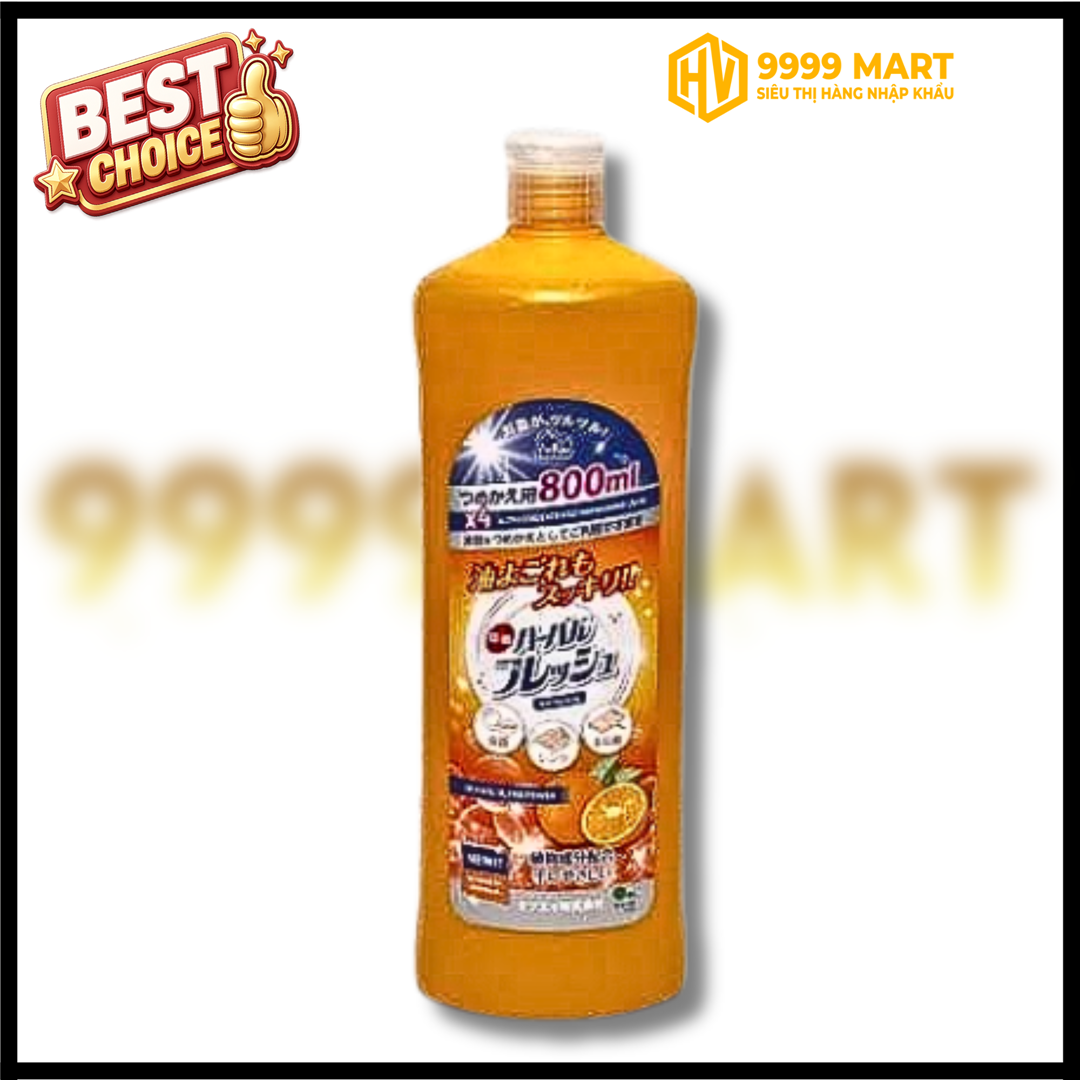  Nước Rửa Chén Đậm Đặc Hương Cam Tươi Mitsuei 800ml 