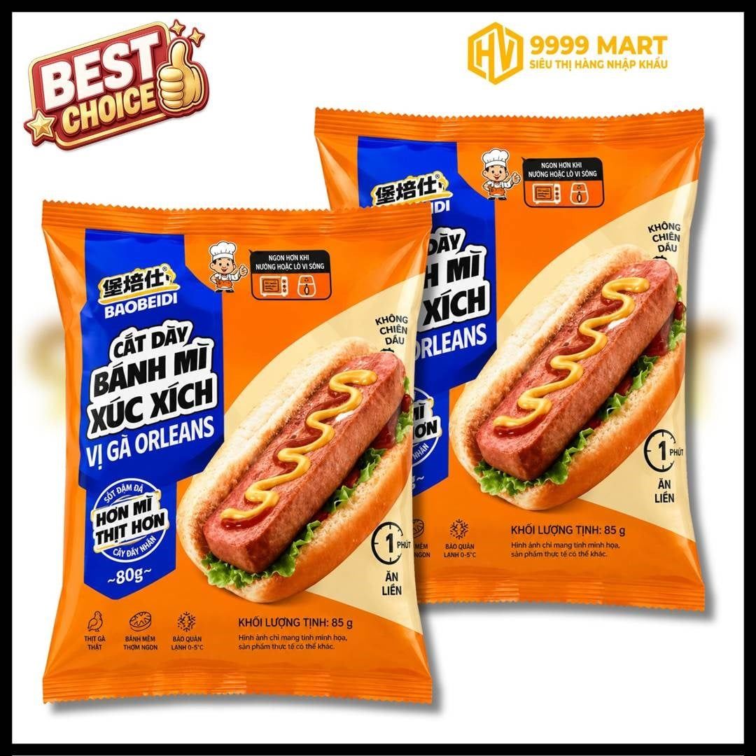  Bánh Mì Xúc Xích Vị Bò Orleans 