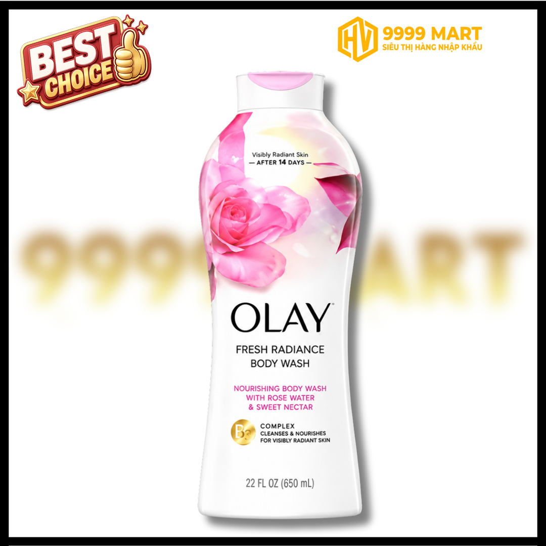  Sữa Tắm Olay Hương Hoa Hồng 650ml - Mỹ 