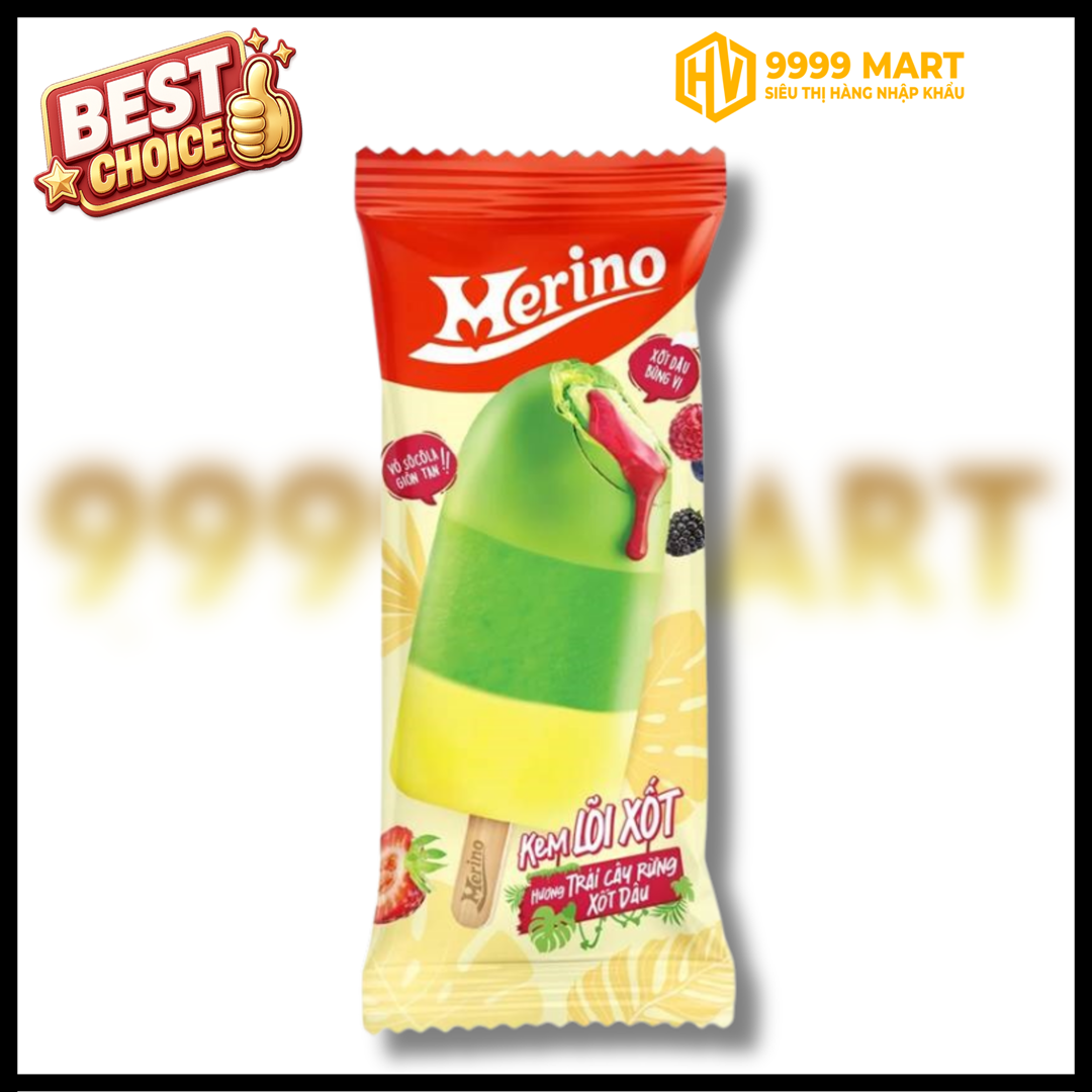  Kem Merino Trái Cây Rừng Xốt Dâu 52g 