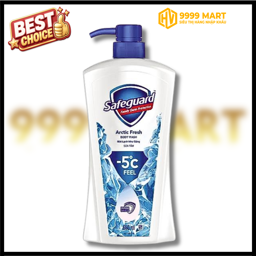  Sữa Tắm Safeguard Trắng Tinh Khiết 650ml 