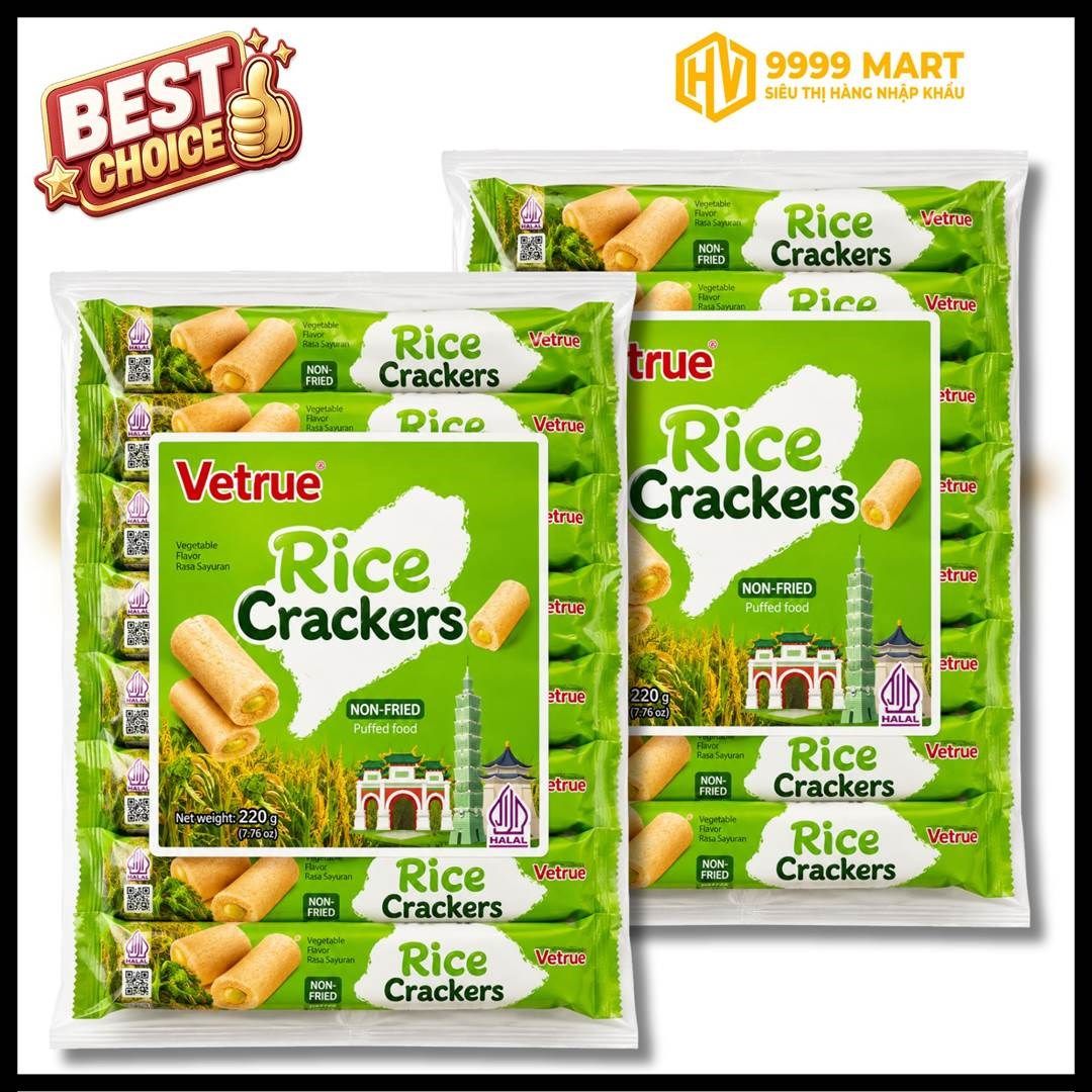  Bánh Gạo Vetrue Vị Rau Củ 220g - Đài Loan 
